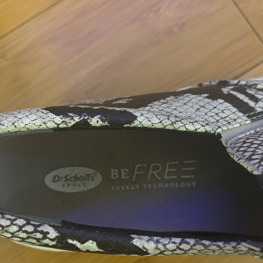 Dr. Scholl's Black and Gray Snakeskin Slip-On Sneakers - Picture 2 of 5